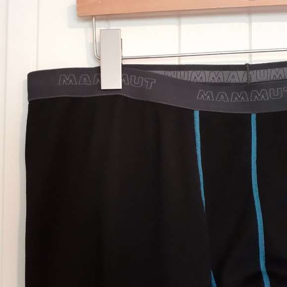 Mammut Go Warm Symbitech 3/4 Length Wool Blend Baselayer Pant Black Size XXL - Picture 3 of 9